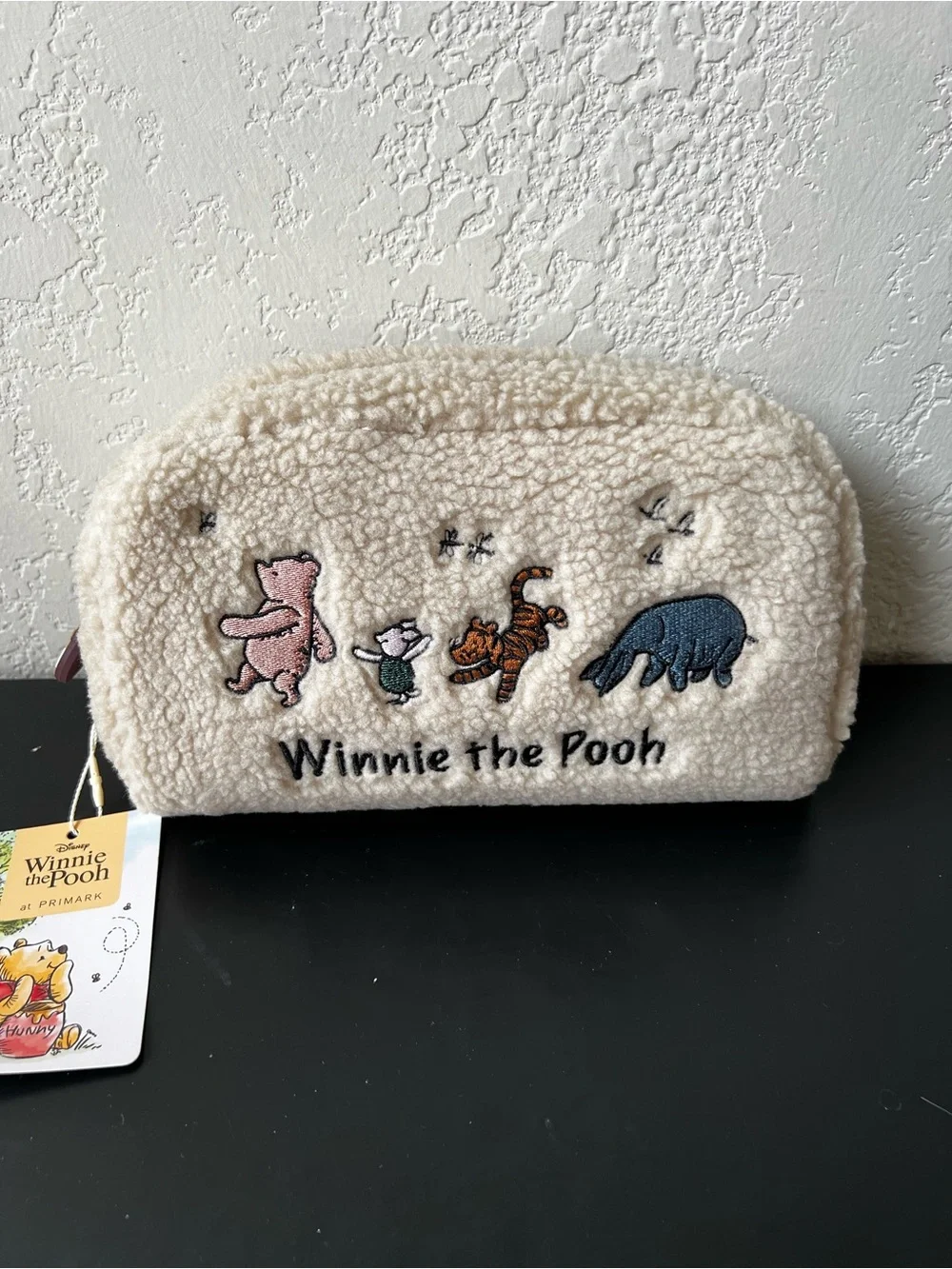 NWT Disney Primark Winnie the Pooh & Friends Sherpa Fleece Makeup Cosmetic Bag